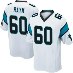 Men's Andrew Raym Carolina Panthers No.60 Game Jersey - White