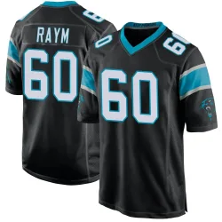 Men's Andrew Raym Carolina Panthers No.60 Game Team Color Jersey - Black