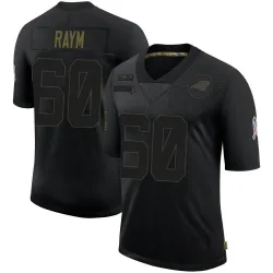 Men's Andrew Raym Carolina Panthers No.60 Limited 2020 Salute To Service Jersey - Black