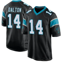 Men's Andy Dalton Carolina Panthers No.14 Game Team Color Jersey - Black