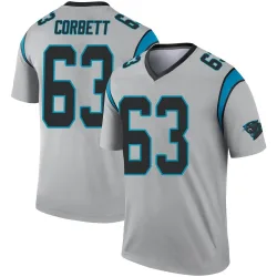 Men's Austin Corbett Carolina Panthers No.63 Legend Inverted Silver Jersey
