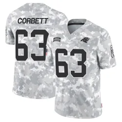 Men's Austin Corbett Carolina Panthers No.63 Limited 2024 Salute to Service Jersey - Arctic Camo