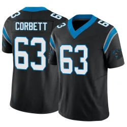 Men's Austin Corbett Carolina Panthers No.63 Limited Vapor F.U.S.E. Jersey - Black