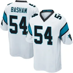 Men's Boogie Basham Carolina Panthers No.54 Game Jersey - White