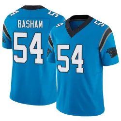 Men's Boogie Basham Carolina Panthers No.54 Limited Vapor F.U.S.E. Jersey - Blue