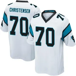 Men's Brady Christensen Carolina Panthers No.70 Game Jersey - White