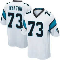 Men's Brandon Walton Carolina Panthers No.73 Game Jersey - White