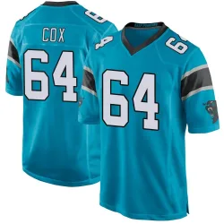 Men's Bryan Cox Carolina Panthers No.64 Game Alternate Jersey - Blue