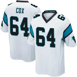 Men's Bryan Cox Carolina Panthers No.64 Game Jersey - White