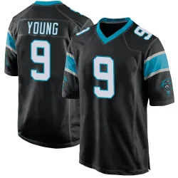 Men's Bryce Young Carolina Panthers No.9 Game Team Color Jersey - Black