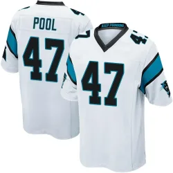 Men's Bumper Pool Carolina Panthers No.47 Game Jersey - White