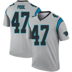 Men's Bumper Pool Carolina Panthers No.47 Legend Inverted Silver Jersey
