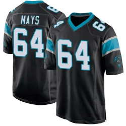 Men's Cade Mays Carolina Panthers No.64 Game Team Color Jersey - Black