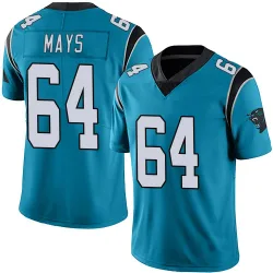 Men's Cade Mays Carolina Panthers No.64 Limited Alternate Vapor Untouchable Jersey - Blue