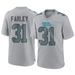 Men's Caleb Farley Carolina Panthers No.31 Game Atmosphere Fashion Jersey - Gray