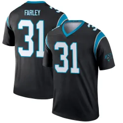 Men's Caleb Farley Carolina Panthers No.31 Legend Jersey - Black