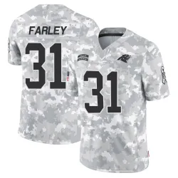 Men's Caleb Farley Carolina Panthers No.31 Limited 2024 Salute to Service Jersey - Arctic Camo