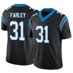Men's Caleb Farley Carolina Panthers No.31 Limited Vapor F.U.S.E. Jersey - Black