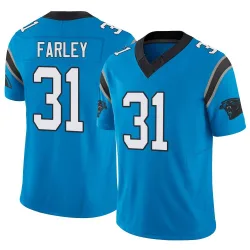 Men's Caleb Farley Carolina Panthers No.31 Limited Vapor F.U.S.E. Jersey - Blue