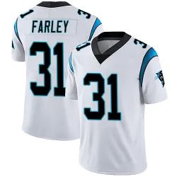 Men's Caleb Farley Carolina Panthers No.31 Limited Vapor Untouchable Jersey - White