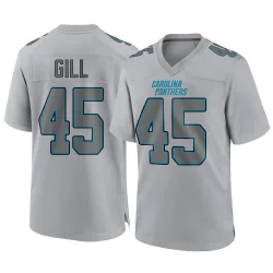Men's Cam Gill Carolina Panthers No.45 Game Atmosphere Fashion Jersey - Gray