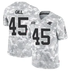 Men's Cam Gill Carolina Panthers No.45 Limited 2024 Salute to Service Jersey - Arctic Camo