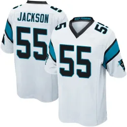 Men's Cam Jackson Carolina Panthers No.55 Game Jersey - White