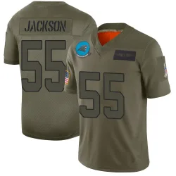 Men's Cam Jackson Carolina Panthers No.55 Limited 2019 Salute to Service Jersey - Camo
