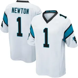 Men's Cam Newton Carolina Panthers No.1 Game Jersey - White