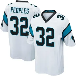 Men's Camerun Peoples Carolina Panthers No.32 Game Jersey - White