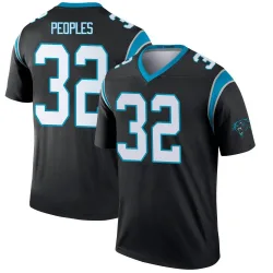 Men's Camerun Peoples Carolina Panthers No.32 Legend Jersey - Black