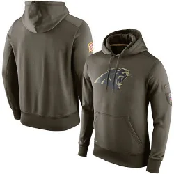 Men's Carolina Panthers No. Salute to Service KO Performance Hoodie - Olive