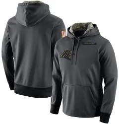 Men's Carolina Panthers No. Salute to Service Player Performance Hoodie - Anthracite
