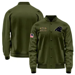 Men's Carolina Panthers No. Salute to Service Sideline Performance Jacket - Olive