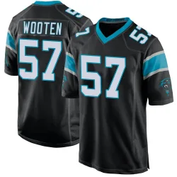 Men's Chandler Wooten Carolina Panthers No.57 Game Team Color Jersey - Black