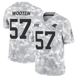 Men's Chandler Wooten Carolina Panthers No.57 Limited 2024 Salute to Service Jersey - Arctic Camo