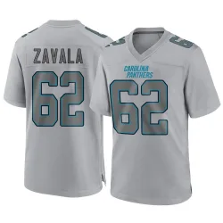 Men's Chandler Zavala Carolina Panthers No.62 Game Atmosphere Fashion Jersey - Gray