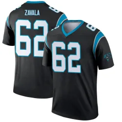 Men's Chandler Zavala Carolina Panthers No.62 Legend Jersey - Black