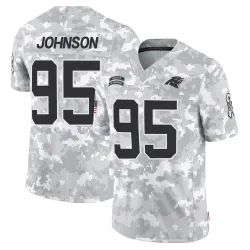 Men's Charles Johnson Carolina Panthers No.95 Limited 2024 Salute to Service Jersey - Arctic Camo