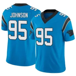 Men's Charles Johnson Carolina Panthers No.95 Limited Vapor F.U.S.E. Jersey - Blue