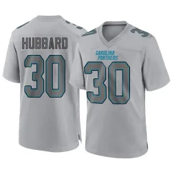 Men's Chuba Hubbard Carolina Panthers No.30 Game Atmosphere Fashion Jersey - Gray