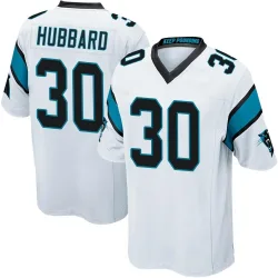 Men's Chuba Hubbard Carolina Panthers No.30 Game Jersey - White