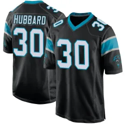 Men's Chuba Hubbard Carolina Panthers No.30 Game Team Color Jersey - Black