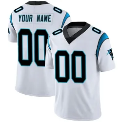 Men's Custom Carolina Panthers No.00 Limited Vapor Untouchable Jersey - White