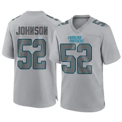Men's DJ Johnson Carolina Panthers No.52 Game Atmosphere Fashion Jersey - Gray