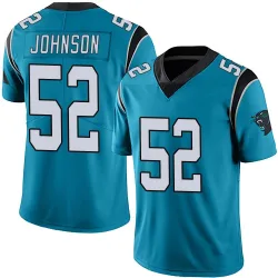 Men's DJ Johnson Carolina Panthers No.52 Limited Alternate Vapor Untouchable Jersey - Blue