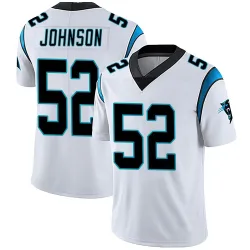 Men's DJ Johnson Carolina Panthers No.52 Limited Vapor Untouchable Jersey - White