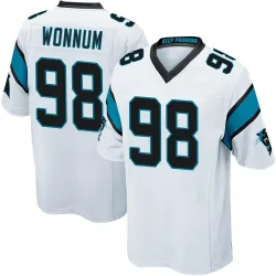 Men's D.J. Wonnum Carolina Panthers No.98 Game Jersey - White