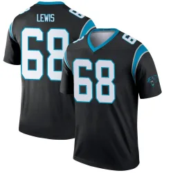 Men's Damien Lewis Carolina Panthers No.68 Legend Jersey - Black