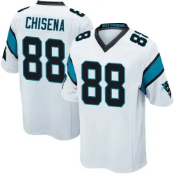 Men's Dan Chisena Carolina Panthers No.88 Game Jersey - White